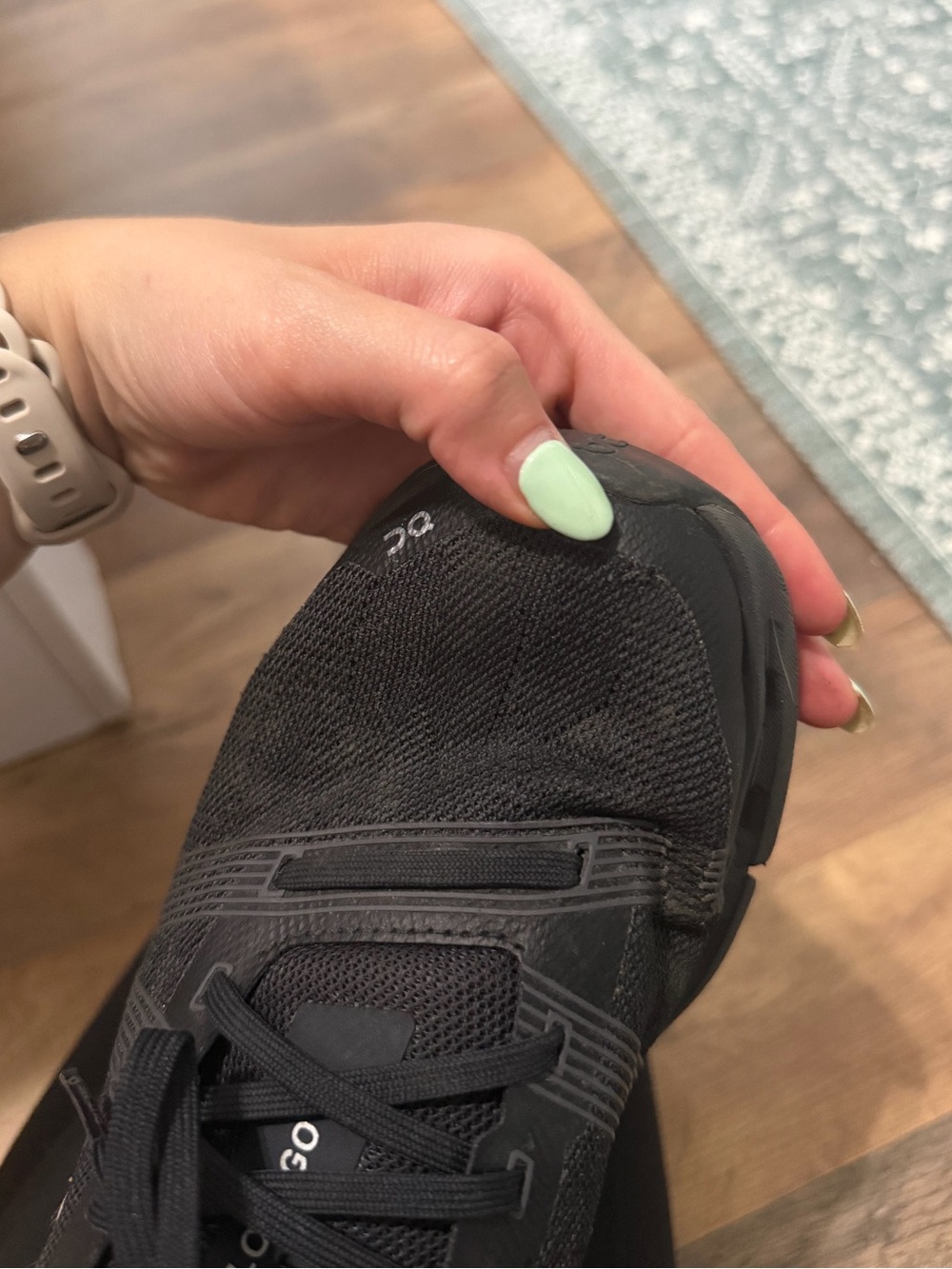 On Cloud Running Shoes Cloudgo Womens 8.5 Black - Picture 9 of 10